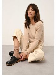 Just Cashmere Kaszmirowy sweter "Grace" w kolorze beżowym rozmiar: XL. Brązowe swetry Just Cashmere, xl, bez wzorów, z kaszmiru, bez ramiączek. Za 281.76 zł.