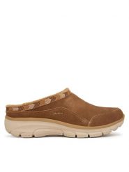 Skechers Kapcie Easy Going - Seasonal Grace 169104 Brązowy. Brązowe kapcie Skechers, bez wzorów, ze skóry. Za 299.99 zł.