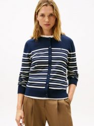 Tommy Hilfiger Kardigan Kobiety biały|niebieski, XS. Białe swetry Tommy Hilfiger, xs, bez wzorów, z bawełny, bez ramiączek. Za 429.95 zł.