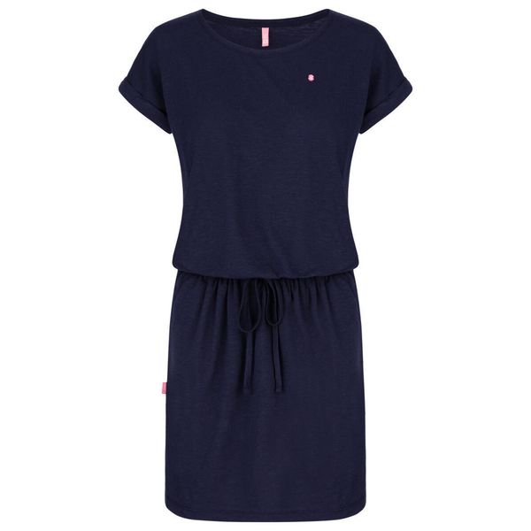 Sukienka letnia LOAP Bladana damska - Niebieska S. Niebieskie sukienki ZONE PERFECT, s, bez wzorów, sportowe, bez kołnierzyka, bez ramiączek, sportowe. Za 150.99 zł.