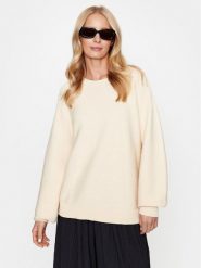 Vila Sweter 14087966 Beżowy Regular Fit. Brązowe swetry Vila, l, bez wzorów, z bawełny, bez ramiączek. Za 119.99 zł.