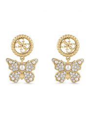 Guess Kolczyki JUBE06 132JW Złoty. Żółte kolczyki Guess, ze stali. Za 248.99 zł.