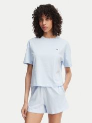 Tommy Hilfiger Piżama UW0UW05912 Niebieski jasny Regular Fit. Niebieskie piżamy Tommy Hilfiger, xs, bez wzorów, z bawełny, bez kołnierzyka, bez ramiączek. Za 289.99 zł.