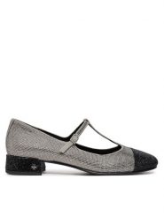 Tory Burch Baleriny Cap-Toe T-Strap Pave Heeled 159830 Srebrny. Szare baleriny Tory Burch, bez wzorów, z syntetyku, bez obcasa, bez zapięcia. Za 1,289.00 zł.