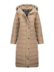 Canadian Peak Płaszcz pikowany "Constanceak" w kolorze szarobrązowym rozmiar: XXL. Brązowe płaszcze Canadian Peak, xxl, bez wzorów, bez kaptura. Za 256.70 zł.