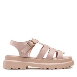 Sandały Keddo. Brązowe sandały Keddo, bez wzorów, bez obcasa, na płaskiej podeszwie, bez zapięcia. Za 179.99 zł.