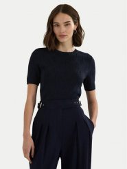 Lauren Ralph Lauren Sweter 200909156004 Granatowy Regular Fit. Niebieskie swetry Lauren Ralph Lauren, xl, bez wzorów, z bawełny, bez ramiączek. Za 769.99 zł.