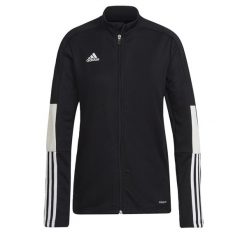 Bluza sportowa damska Adidas Tiro. Czarne bluzy bez kaptura adidas, xs, bez wzorów, z poliesteru, bez kaptura, do piłki nożnej. W wyprzedaży za 100.00 zł.