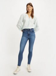 Levi´s Dżinsy - Skinny fit - w kolorze niebieskim rozmiar: W26/L30. Niebieskie jeansy l, z aplikacjami, klasyczne, z podwyższonym stanem. Za 211.81 zł.