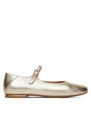 Lasocki Baleriny RST-ARABELLA-01 Złoty. Żółte baleriny Lasocki, bez wzorów, ze skóry, bez obcasa, bez zapięcia. Za 169.99 zł.