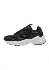 Buty do chodzenia damskie Fila Collene. Czarne buty treningowe Fila, bez wzorów, z materiału, przed kostkę, bez zapięcia, trekkingowe. Za 199.00 zł.