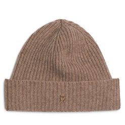Czapka Tommy Hilfiger. Brązowe czapki zimowe Tommy Hilfiger, bez wzorów. Za 369.99 zł.
