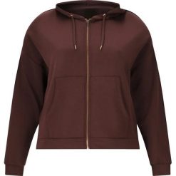 Damska bluza z kapturem zapinana na zamek Q Sportswear Tiamo. Brązowe bluzy ENDURANCE Q, bez wzorów, sportowe, bez ramiączek, z kapturem. Za 348.50 zł.