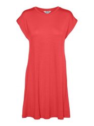Vero Moda Sukienka w kolorze koralowym rozmiar: XS. Czerwone sukienki Vero Moda, na co dzień, xs, bez wzorów, bez kołnierzyka, bez ramiączek, mini, proste. Za 39.03 zł.