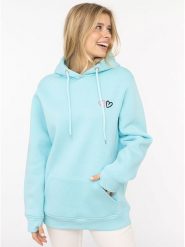 Zwillingsherz Bluza "Lima" w kolorze turkusowym rozmiar: L/XL. Niebieskie bluzy z kapturem Zwillingsherz, l, bez wzorów, z kapturem. Za 224.52 zł.