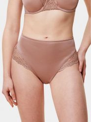 Triumph Figi klasyczne z wysokim stanem Ladyform Soft Maxi 10210671 Beżowy. Brązowe figi Triumph, bez wzorów, z syntetyku, z podwyższonym stanem. Za 69.90 zł.