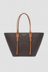 MICHAEL KORS Brązowa shopperka skórzana w monogram. Brązowe shopper bag Michael Kors, bez wzorów, eleganckie, bez dodatków. Za 1,799.99 zł.