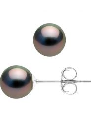 Pearline Kolczyki-wkrętki z perłami w kolorze tahiti rozmiar: onesize. Niebieskie kolczyki Pearline, z perłą, złote. Za 726.48 zł.