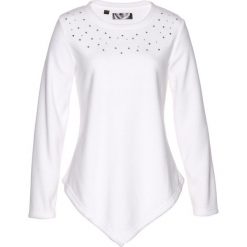 Sweter z polaru z asymetryczną linią dołu bonprix biel wełny - srebrny. Swetry marki INESIS. Za 59.99 zł.
