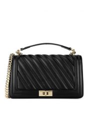 Badura Torebka TYL00495 Czarny. Czarne listonoszki Badura, bez wzorów, z materiału, bez dodatków. Za 199.99 zł.