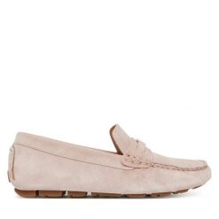 Mokasyny Pollini. Czerwone mokasyny Pollini, bez wzorów. Za 849.99 zł.