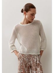 More & More Sweter w kolorze kremowym rozmiar: 42. Brązowe swetry More & More, bez wzorów, bez ramiączek. Za 153.71 zł.