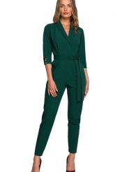 Stylove Kombinezon w kolorze zielonym rozmiar: L. Zielone kombinezony Stylove, l, bez wzorów, z tkaniny, bez kołnierzyka, bez ramiączek. Za 238.29 zł.