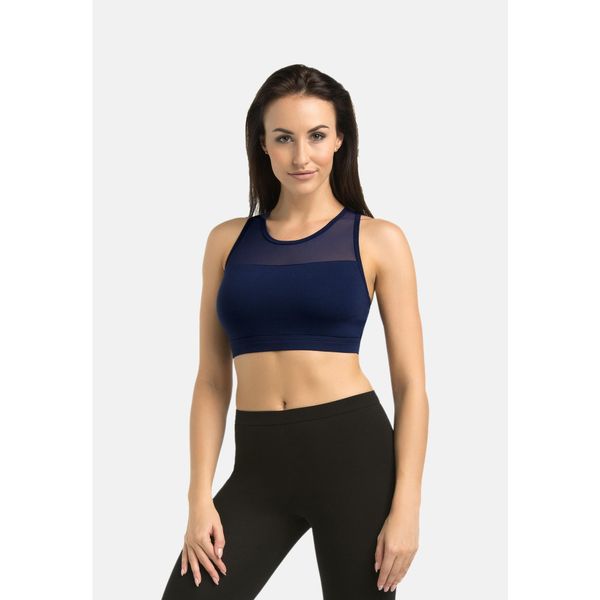 Top Damski Sportowy 2705. Niebieskie biustonosze sportowe Teyli, bez wzorów, z elastanu, do biegania. Za 99.95 zł.