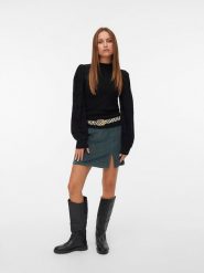 Vero Moda Sweter w kolorze czarnym rozmiar: XS. Czarne swetry Vero Moda, xs, bez wzorów, bez ramiączek. Za 79.03 zł.