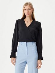 Rinascimento Bluzka CFC0122866003 Czarny Regular Fit. Czarne bluzki Rinascimento, s, bez wzorów, z syntetyku, bez kołnierzyka, bez ramiączek. Za 169.99 zł.