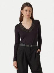 Vero Moda Bluzka Rosa 10298832 Czarny Regular Fit. Czarne bluzki Vero Moda, xl, bez wzorów, z wiskozy, bez kołnierzyka, bez ramiączek. Za 99.99 zł.