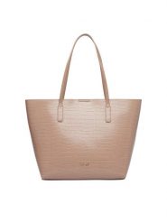 Nine West Torebka CEO-GENTLE GLAM-LDA9920 Beżowy ciemny. Brązowe shopper bag Nine West, bez wzorów, ze skóry, bez dodatków. Za 279.99 zł.