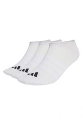 Skarpety adidas Thin&Light No Show 3 pary. Białe skarpetki adidas, bez wzorów, z bawełny. Za 42.99 zł.