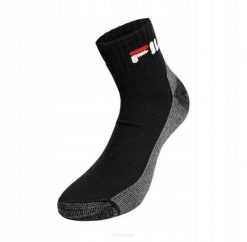 Skarpety tenisowe Fila Quarter Sport 1P. Czarne skarpetki Fila, bez wzorów, z bawełny. Za 39.00 zł.