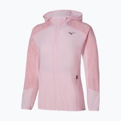 Kurtka do biegania damska Mizuno Active Alpha Hooded. Czerwone kurtki do biegania Mizuno, bez wzorów, bez kaptura, do biegania. Za 349.99 zł.