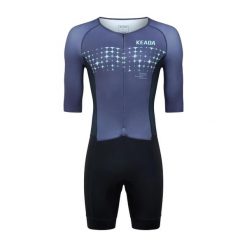 Damski kombinezon triathlonowy Systematic Three z rękawami – zielony. Czarne kombinezony KEADA SPORTS, l, bez wzorów, z materiału, bez kołnierzyka, bez ramiączek. Za 549.00 zł.
