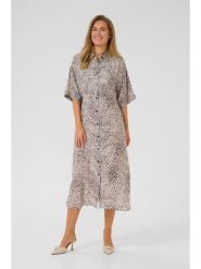 Kaffe Sukienka w kolorze beżowym rozmiar: 34. Brązowe sukienki Kaffe, na co dzień, bez wzorów, bez kołnierzyka, bez ramiączek, midi, proste. Za 118.01 zł.