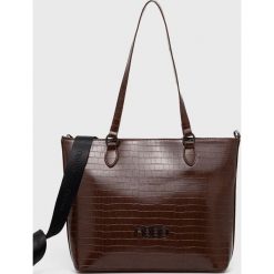Nobo torebka kolor brązowy. Brązowe shopper bag NOBO, bez wzorów, na ramię, bez dodatków. W wyprzedaży za 199.99 zł.