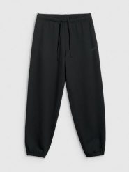 4F Spodnie dresowe joggery damskie - czarne XL. Czarne spodnie dresowe 4f, bez wzorów, z dresówki. Za 149.99 zł.