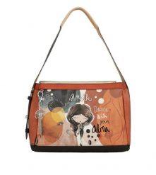 Pomarańczowa Oryginalna Listonoszka Damska Anekke Seria Alma. Brązowe listonoszki Anekke, z aplikacjami, eleganckie, na ramię, zdobione, bez dodatków. Za 429.00 zł.