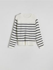 Cienki sweter z wiskozą - wielobarwny. Swetry Reserved, l, bez wzorów, z dzianiny, bez ramiączek. W wyprzedaży za 39.99 zł.