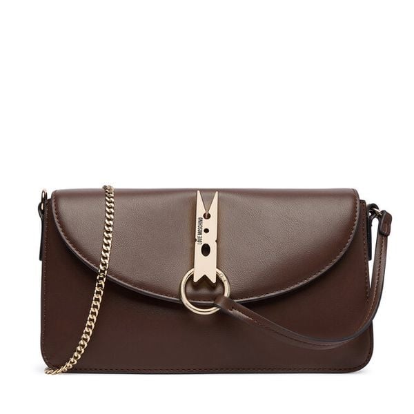 Torebka LOVE MOSCHINO. Brązowe listonoszki Love Moschino, bez wzorów, bez dodatków. Za 697.99 zł.
