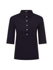 Marc Cain Damska koszulka polo Kobiety Bawełna niebieski jednolity, 40. Niebieskie t-shirty sportowe Marc Cain, bez wzorów, z bawełny, bez ramiączek. Za 649.95 zł.