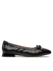 Caprice Baleriny 9-22104-42 Czarny. Czarne baleriny Caprice, bez wzorów, ze skóry, bez obcasa, bez zapięcia. Za 185.99 zł.