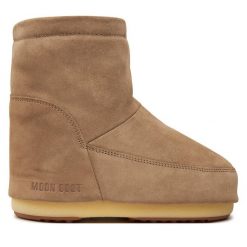 Śniegowce Moon Boot. Brązowe śniegowce Moon Boot, bez wzorów, bez zapięcia. Za 1,099.00 zł.