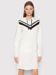 Liu Jo Sport Sukienka dzianinowa TA2189 F0090 Biały Regular Fit. Białe sukienki Liu Jo Sport, xs, bez wzorów, z bawełny, sportowe, bez kołnierzyka, bez ramiączek, sportowe. Za 679.99 zł.