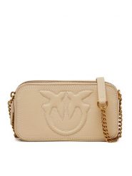 PINKO Torebka Carrie Camera Case Mini 103799 A1LF Beżowy. Brązowe listonoszki Pinko, bez wzorów, ze skóry, bez dodatków. Za 1,289.00 zł.