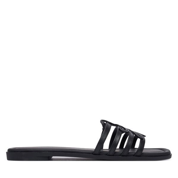 Klapki Tommy Hilfiger. Czarne klapki Tommy Hilfiger, bez wzorów, bez obcasa, bez zapięcia. Za 409.99 zł.