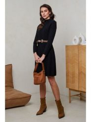 Soft Cashmere Sukienka dzianinowa w kolorze czarnym rozmiar: 38/40. Czarne sukienki Soft Cashmere, bez wzorów, z dzianiny, bez kołnierzyka, bez ramiączek, maxi. Za 104.99 zł.