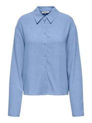 ONLY Bluzka w kolorze błękitnym rozmiar: XL. Niebieskie bluzki ONLY, xl, bez wzorów, bez kołnierzyka, bez ramiączek. Za 97.05 zł.
